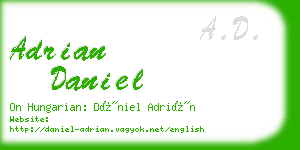 adrian daniel business card